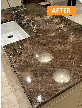 Floor Restoration in Saadiyat Island, UAE — real MarblePro project — after MarblePro polishing