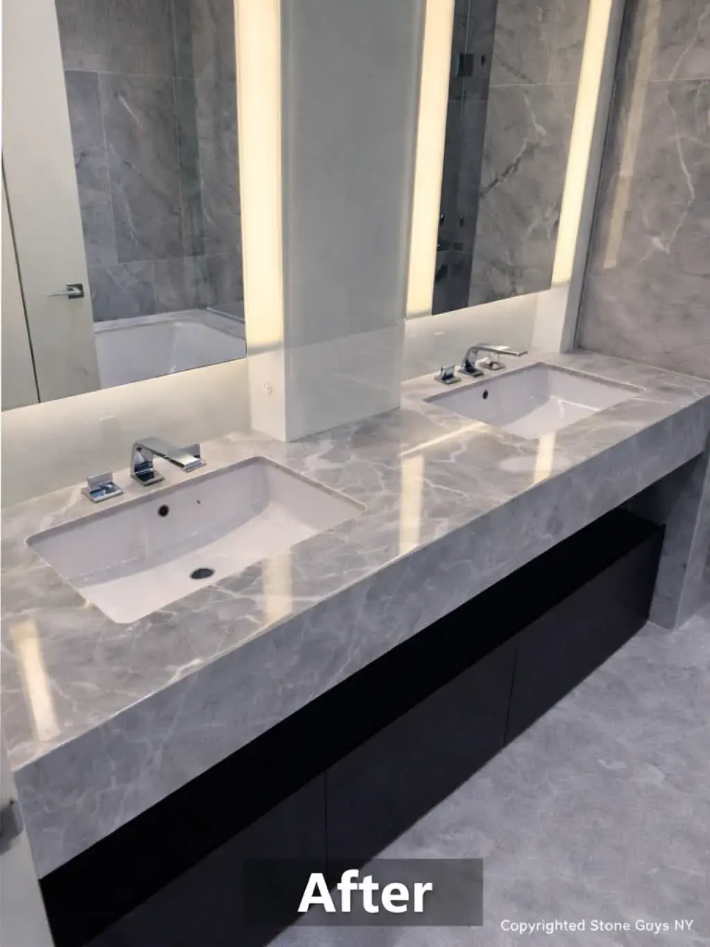 Crystallization & Sealing in Palm Jumeirah, UAE — real MarblePro project — after MarblePro polishing