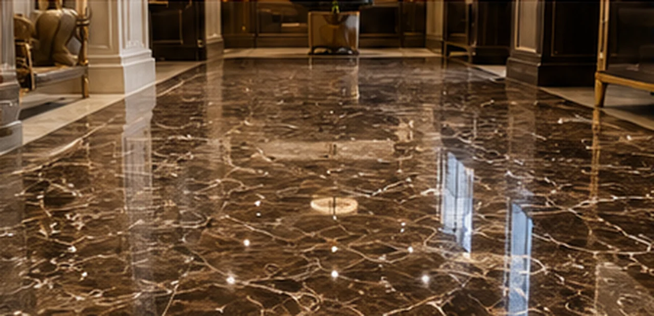 Emperador Polishing in Jumeirah villa bathrooms, UAE — real MarblePro project — after MarblePro polishing