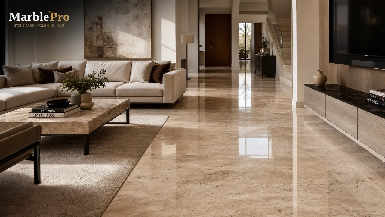Crystallization & Sealing in Dubai & UAE — professional crystallization & sealing result by MarblePro
