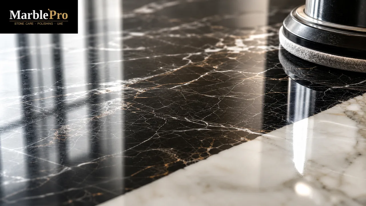 Onyx Marble Polishing — MarblePro UAE Onyx Marble Polishing in Dubai & UAE — professional onyx marble polishing result by MarblePro